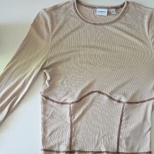 Sunday Best Taupe Long Sleeve Top
